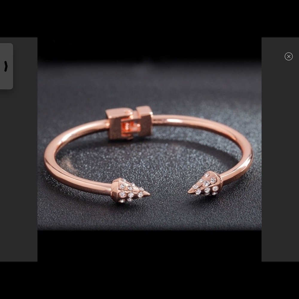 2nd bracelet 50% off Rose gold crystal cuff 1 left - Picture 3 of 5